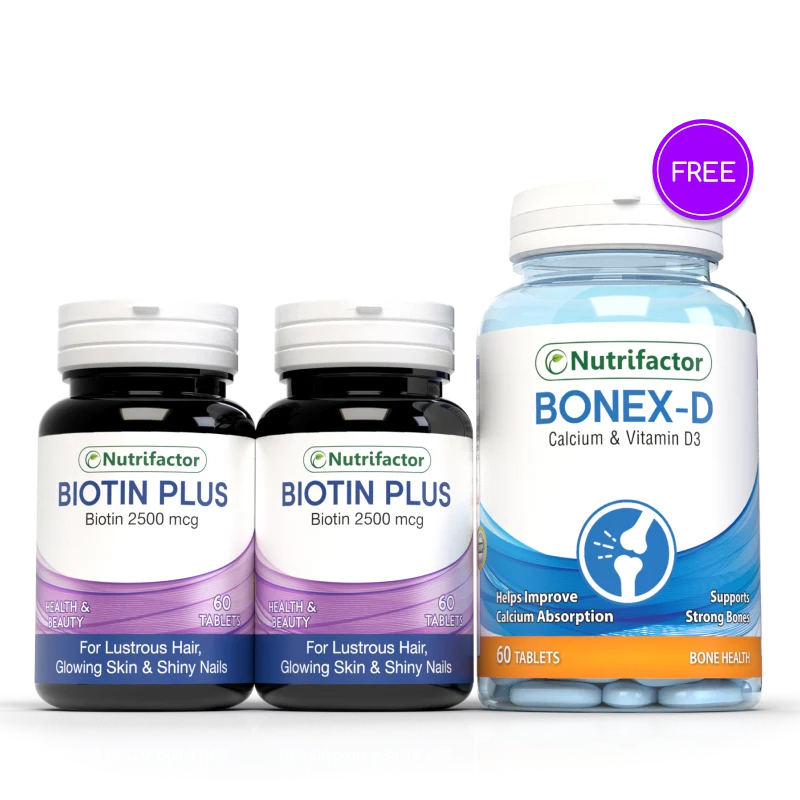 2 Biotin + Free Bonex-D Offer - Nutrifactor Women's Health - Image 2