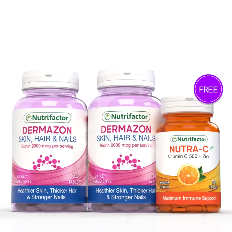 2 Dermazon + Free Nutra-C Plus Offer - Nutrifactor Women's Health
