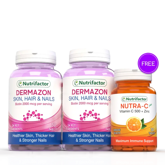 2 Dermazon + Free Nutra-C Plus Offer - Nutrifactor Women's Health