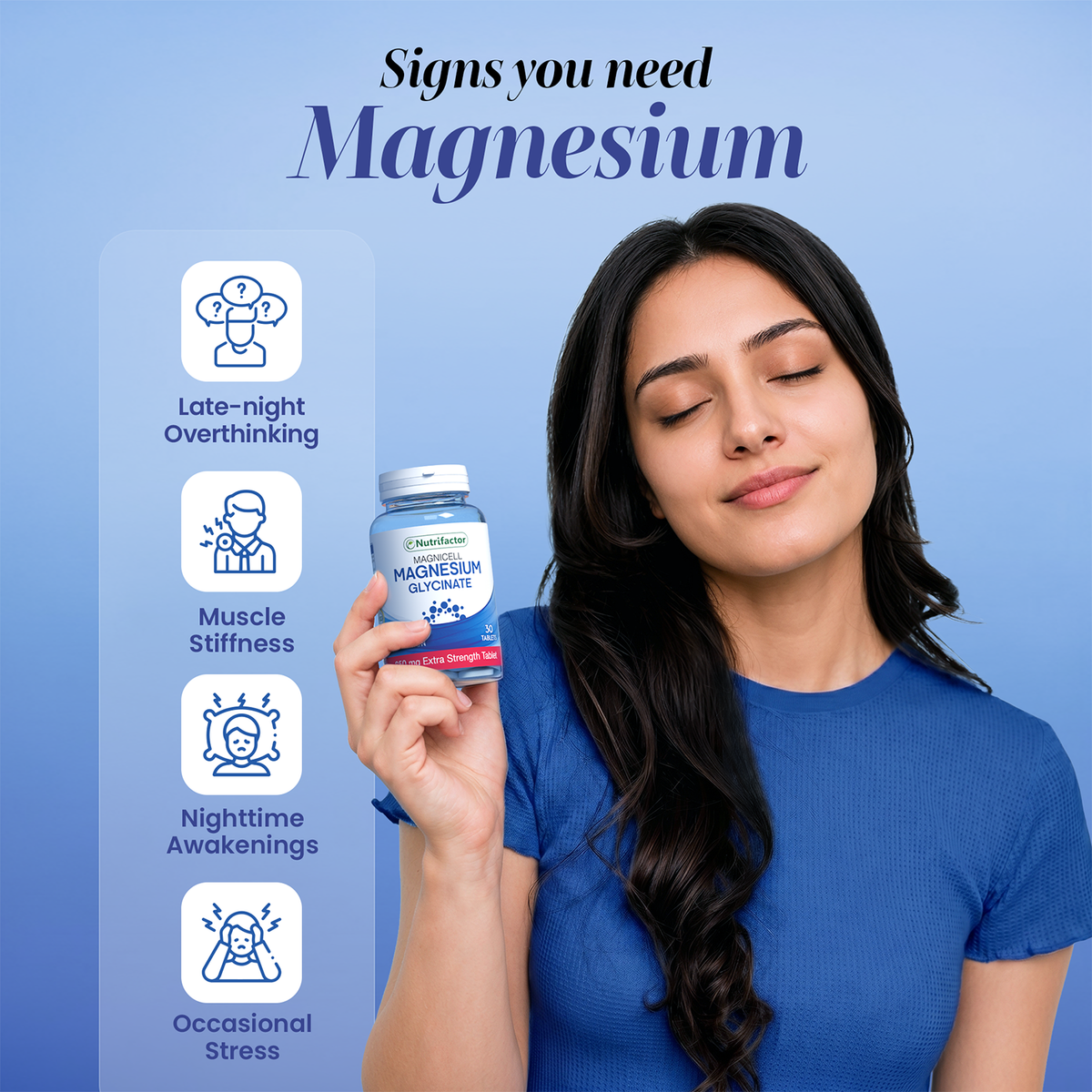 Magnesium Glycinate - Nutrifactor Stress & Sleep - Image 4