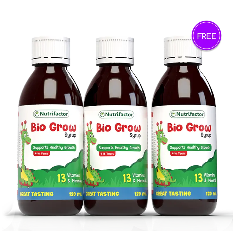 2 Bio Grow + 1 Bio Grow Free Offer - Nutrifactor Kids' & Teens' Health