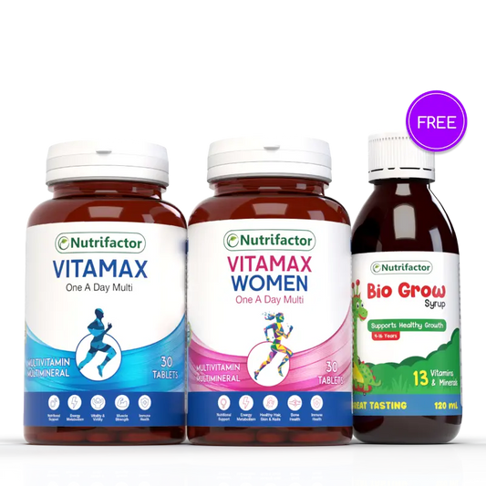 Family Pack (Vitamax + Free BioGrow Syrup) - Nutrifactor Multivitamins