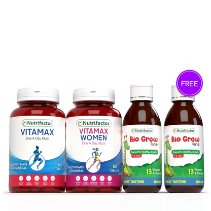 Family Pack (Vitamax + Free BioGrow Syrup) - Nutrifactor Multivitamins - Image 2