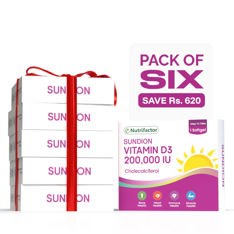 Sundion-200000 IU Vitamin D3 - Nutrifactor Bones & Joints - Image 2